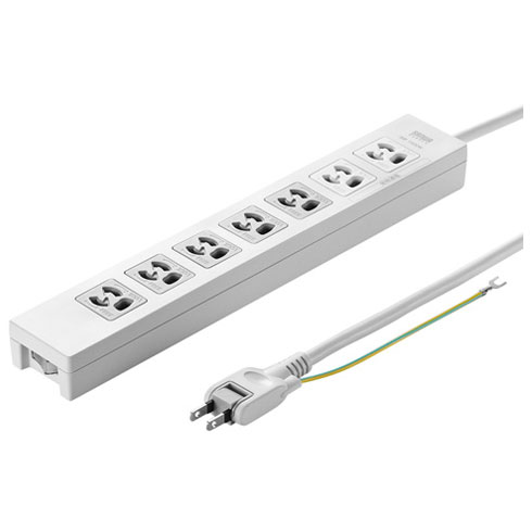 樂天商城 - サンワサプライ TAP-F37-5KSR 電源タップ 7個口 上挿し 5m TAPF375KSR