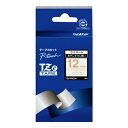 ブラザー brother TZe-PR234 ピータッチ おしゃれテープ 金文字/プレミアムホワイト 12mm TZEPR234