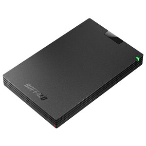 バッファロー BUFFALO HD-PCG1.0U3-BBA(ブラック) ポータブルHDD 1TB USB3.1(Gen1) /3.0/2.0接続 耐衝撃 HDPCG1.0U3BBA
