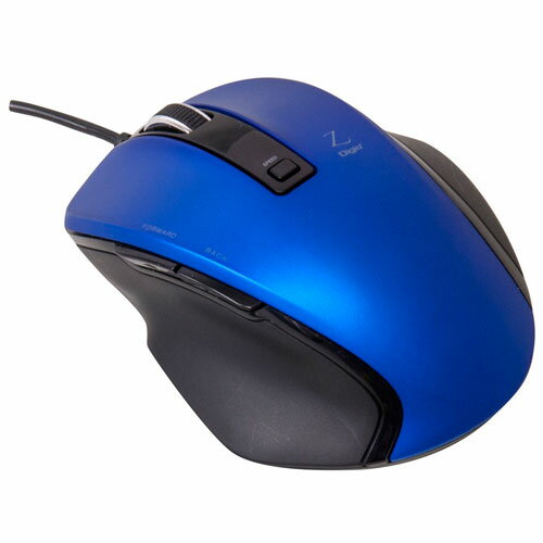 ナカバヤシ MUS-UKF120BL(ブルー) USB 小型有線5ボタンBlueLEDマウス MUSUKF120BL