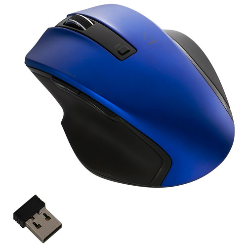ナカバヤシ MUS-RKF129BL(ブルー) USB 無線5ボタンBlueLEDマウス MUSRKF129BL