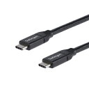 StarTech X^[ebN USB2C5C3M(ubN) USB 2.0 Type-C P[u 3m ő5A USB2C5C3M