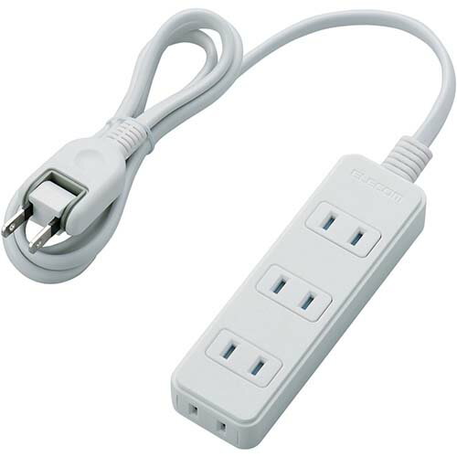 4 Holes - エレコム ELECOM T-ST02N-2410WH ホワイト シャッタータップ 延長コード 2ピン 4個口 1m TST02N2410WH