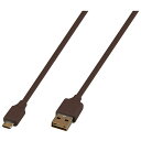 GH-UCSMBW50-BR(ブラウン) リバーシブルmicroUSB充電・データ転送ケーブル 0.5m