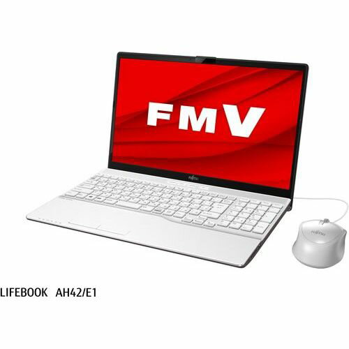 【長期保証付】富士通 FMVA42E1W1(プレミアムホワイト) FMV LIFEBOOK AH 15.6型 Athlon/4GB/256GB/Office