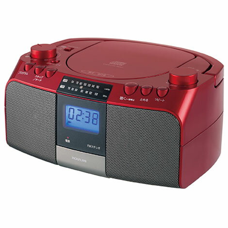 コイズミ KOIZUMI SAD-4705 R(レッド) CDラジオ ワイドFM対応 SAD4705R