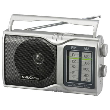 オーム電機 RAD-T208S AudioComm AM/FMポータブルラジオ