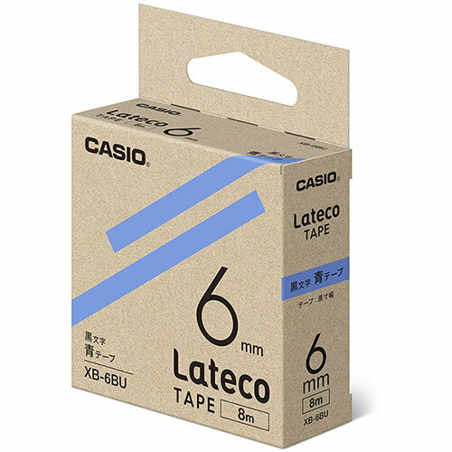CASIO カシオ XB-6BU 青 ラテコ 詰め替え用テープ 幅6mm XB6BU