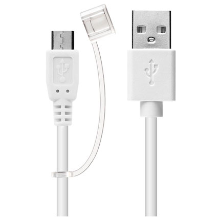 PGA PG-IQMC12M2WH ホワイト IQOS用 USB充電ケーブル micro USB コネクタ ケーブル長1.2m PGIQMC12M2WH