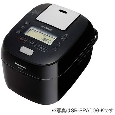 【長期保証付】パナソニック SR-SPA189-K(ブラック) Wおどり炊き スチーム&可変圧力IHジャー炊飯器 1升