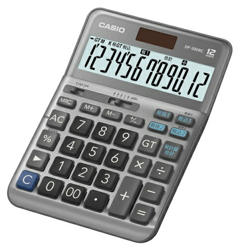 CASIO カシオ DF-200RC-N デスクタイプ 税計算合計機能 軽減税率電卓 12桁 DF200RCN