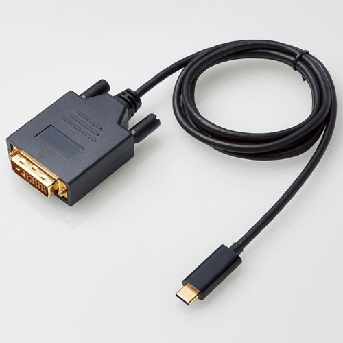 エレコム ELECOM CAC-CDVI10BK ブラック USB Type-C用DVI変換ケーブル 1m CACCDVI10BK