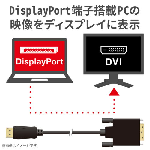 ���쥳�� ELECOM CAC-DPDVI10BK �֥�å� DisplayPort��DVI�Ѵ������֥� 1m CACDPDVI10BK