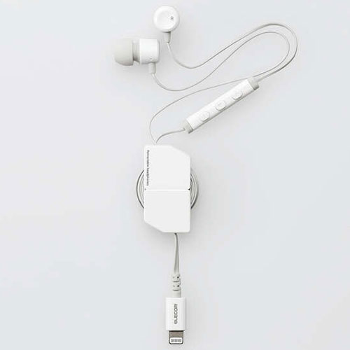 エレコム ELECOM EHP-LFR10CMWH(ホワイト) 巻取りイヤホン ハイレゾ対応 EHPLFR10CMWH エレコム ELECOM EHP-LFR10CMWH(ホワイト) 巻取りイヤホン ハイレゾ対応 EHPLFR10CMWH