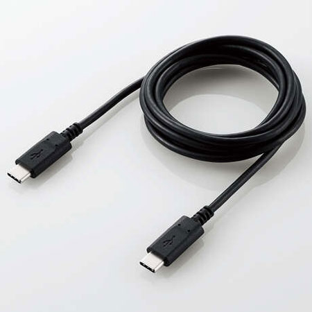 エレコム ELECOM U2C-CC15NBK2(ブラック) USB2.0ケーブル 認証品 C-C 1.5m U2CCC15NBK2