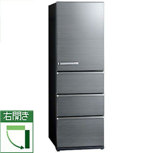 【標準設置料金込】【長期保証付】【送料無料】アクア AQUA AQR-V46K-S(チタニウムシルバー) Delieシリーズ 4ドア冷蔵庫 右開き 458L AQRV46KS[代引・リボ・分割・ボーナス払い不可]