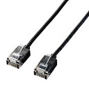 LANケーブル Cat6A スーパースリム 2m ブラック RJ45コネクタ 10Gbps RoHS指令準拠(10物質)(LD-GPASS/BK2) メーカー品