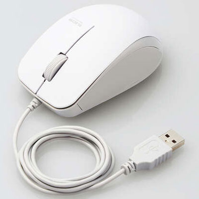 Usb Connector - エレコム(ELECOM) M-BL27UBKWH ホワイト 抗菌 有線 BlueLEDマウス 3ボタン