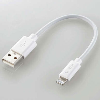 쥳 ELECOM MPA-UAL01WH ۥ磻 Lightning֥ 0.1m MPAUAL01WH