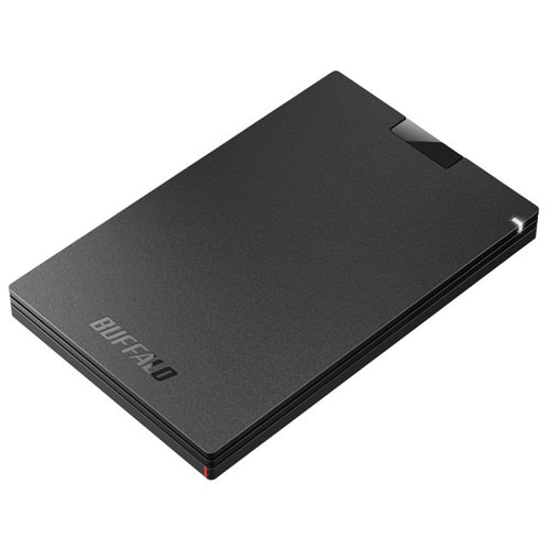 バッファロー BUFFALO SSD-PGC250U3-BC(ブラック) USB 3.2(Gen 1)対応 ポータブルSSD 250GB SSDPGC250U3BC