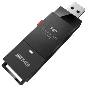 【楽天1位受賞!!】バッファロー BUFFALO SSD-PUT1.0U3-BKC(ブラック) USB 3.2(Gen 1)対応 ケーブルレス ポータブルSSD 1TB SSDPUT10U3BK