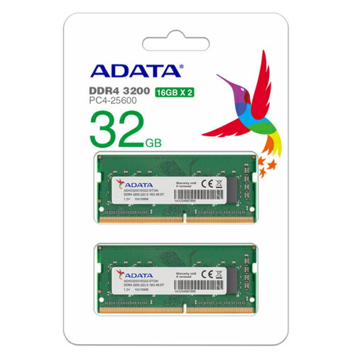 ADATA Technology AD4S320016G22-DTGN SODIMM DDR4 PC4-25600 16GB 2枚組 4711085933553