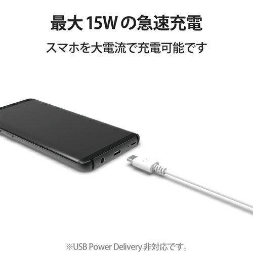 エレコム ELECOM MPA-ACX15WH ホワイト USB-Cケーブル Type-Cケーブル 極細 A-C 1.5m MPAACX15WH