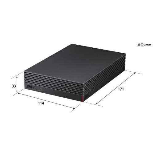 バッファロー BUFFALO HD-EDS2U3-BE パソコン&テレビ録画用 外付けHDD 2TB HDEDS2U3BE 商品画像3