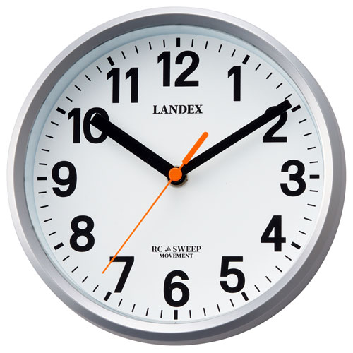 芳国産業 YW9162SV シルバー 置き掛け兼用電波時計 ミニ/プラス YW9162SV