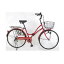 折りたたみ自転車 シティサイクル 24インチ ママチャリ 21テクノロジー(21Technology) MC240(ロゼ)