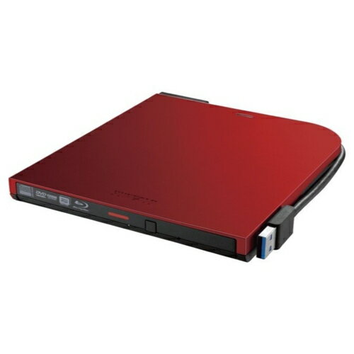 バッファロー BUFFALO BRXL-PTV6U3-RDB(レッド) USB3.2(Gen1) 対応 ポータブルBD 書込ソフト添付 BRXLPTV6U3RDB