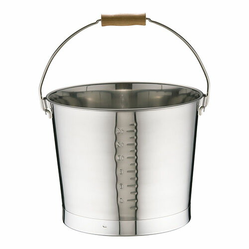 大屋製作所 18-8プレスバケツ 目盛付 15L 4997956175028