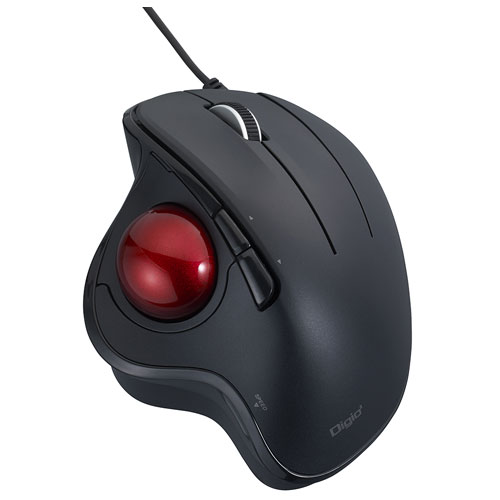 ナカバヤシ MUS-TUIF181BK(ブラック) 有線親指5ボタン光学式トラックボール MUSTUIF181BK