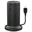 エレコム ELECOM ECT-0720BK(ブラック) タワー型12口タップ 延長コード 2ピン 12口 2m ECT0720BK