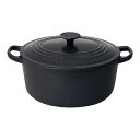 ル・クルーゼ LE CREUSET ココット・ロンド 26cmマットブラック 00241470921 ...