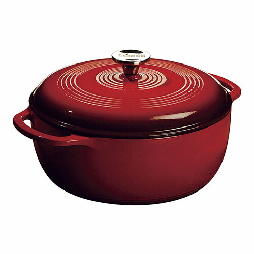 ロッジ lodge EC6D43 レッド エナメルダッチオーブン 6クォート EC6D43