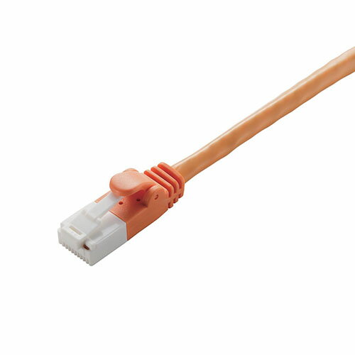 エレコム(ELECOM) LD-GPT/DR1/RS(オレンジ) Cat6対応ツメ折れ防止LANケーブル 1m