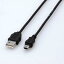 쥳 ELECOM USB-ECOM530(֥å) USB2.0֥ A-miniB 3m USBECOM530