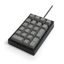 アーキス Maestro Npad メカニカルテンキーパッド CHERRY MX 黒軸 21キー 黒ボディ・グレーキーキャップ PBT2色成形 [有線 /USB] AS-TKM21/LGB