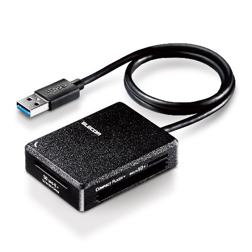 エレコム ELECOM MR3-C402BK(ブラック) カードリーダー USB3.0 超高速 SD+microSD+MS+CF対応 MR3C402BK エレコム ELECOM MR3-C402BK(ブラック) カードリーダー USB3.0 超高速 SD+microSD+MS+CF対応 MR3C402BK