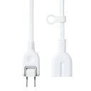 エレコム ELECOM T-X01-2150WH(ホワイト) シャッター付き 電源タップ 延長コード 2ピン 1個口 5m TX012150WH(2)
