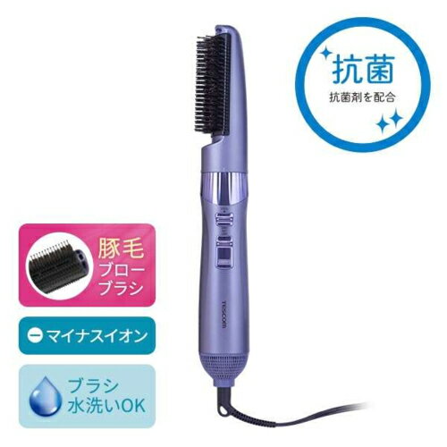 テスコム テスコムTESCOMTC430AVTC430A-V パープル ione イオネ カーリングヘアードライヤー 豚毛ブローブラシ付属天然ツバキオイル配合豚毛ブローブラシ付属