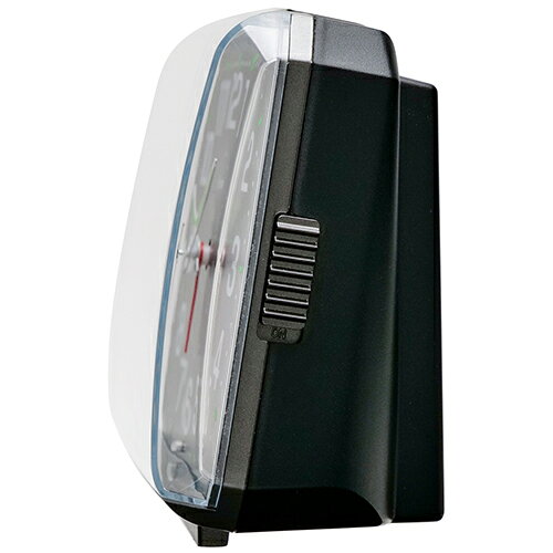 保土ヶ谷電子販売 HT-A023W-BK ブラック 目覚まし時計 連続秒針 静音タイプ HTA023WBK [2]
