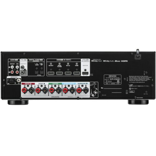 【楽天1位受賞!!】DENON デノン AVR-X580BT 5.2ch AVサラウンドレシーバー 8K Ultra HD/HDR10+/eARC対応 AVRX580BT 3