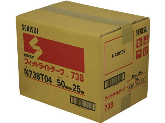 【対象ショップ限定 先着フラッシュクーポン】セキスイ フィットライトテープNo738 50mm*25m半透明30巻..
