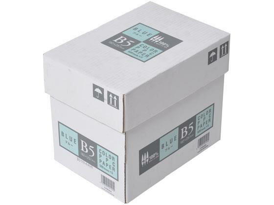 B5 Size Paper - APP カラーコピー用紙 ブルー B5 500枚×5冊[代引不可]