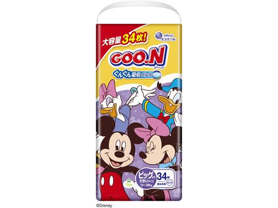 ↑↑↑正確な在庫状況は上記バナー「在庫状況を確認する」をクリックして頂き、必ずご確認ください。&nbsp;&nbsp;【代引不可商品】仕入先よりお客様宅へ直送手配いたします商品です。そのため代引きは対応致しかねます。かわいいディズニーデザインで毎日のおむつ替えをもっと楽しく！ムレをさっと追い出し、お肌まっさらさら。ムレを追い出す　全面通気シート。すきまモレ安心　足回りふわぴたWギャザー。たっぷり吸収でモレあんしん。消臭機能付き吸収体採用。男女共用　おしっこ拡散シート。おむつの替えどきがわかりやすい、おしっこお知らせライン。取りかえらくらくサイドステッチ。便利でカンタン後処理テープ。おむつの柄は全部で8種類！●BIGより大きいサイズ●体重目安：13kg〜25kg●おなかまわりの目安サイズ：48〜63cm●注文単位：1パック（34枚）※メーカーの都合により、パッケージ・仕様等は予告なく変更になる場合がございます。