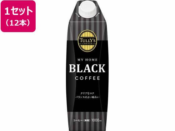 伊藤園 TULLY’S COFFEE BLACK 1L×12本[代引不可]