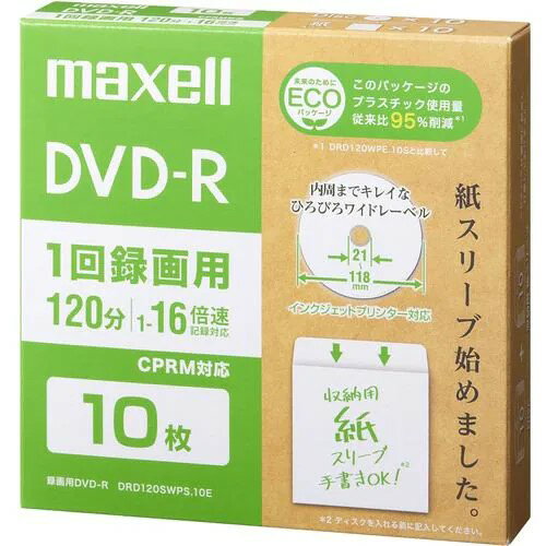 }NZ(maxell) DRD120SWPS.10E 1^ 16{ CPRMΉ DVD-R 10 X[u
