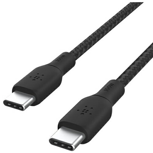 BELKIN CAB014BT3MBK ブラック Belkin USB-CtoCシリコンやわらか超高耐久2重編込ケーブル3m CAB014BT3MBK